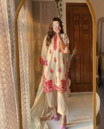 Embroidered stitch 2pc dresses 