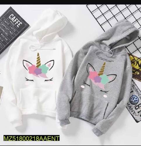 pack of 2 women's fleece printed hoodies 🤗