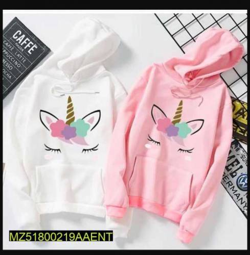 pack of 2 women's fleece printed hoodies 🤗