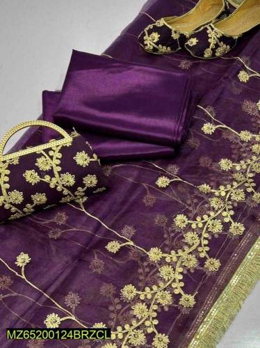 3 piece unstiched katan silk