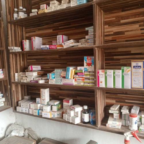 madical store shelf and counter