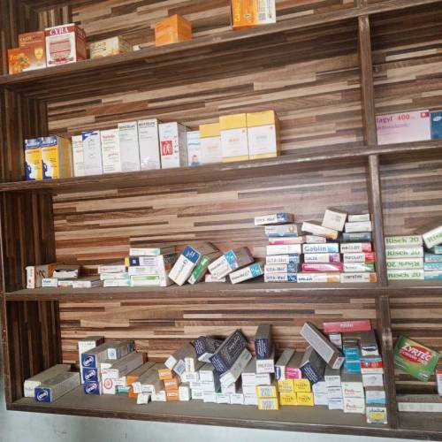 madical store shelf and counter
