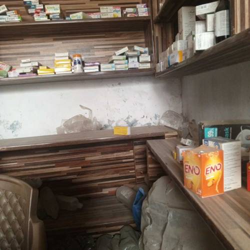 madical store shelf and counter