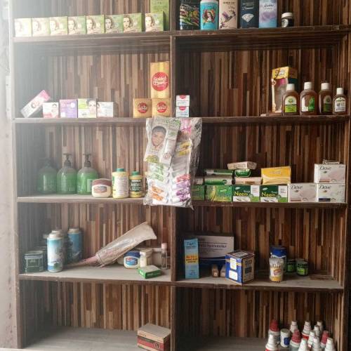 madical store shelf and counter