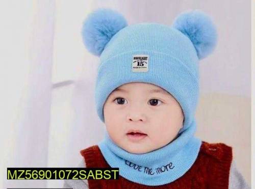 kids wool plain cap wath nck
