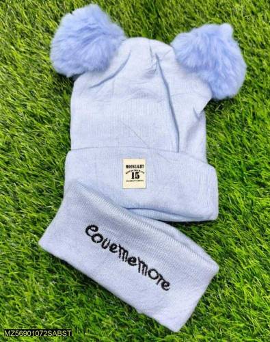 kids wool plain cap wath nck