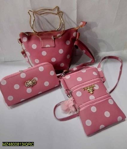 3 Pcs Polka Dot purse set
