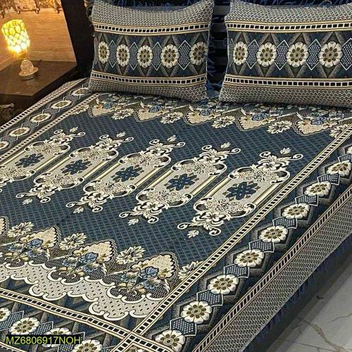 3 pcs Gultex Multani Embroidered Double Bed Sheet