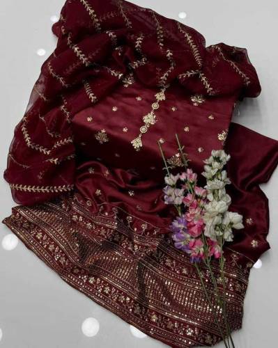 Just looking like A Waoo 3pcs fancy Tilla Embroidery 