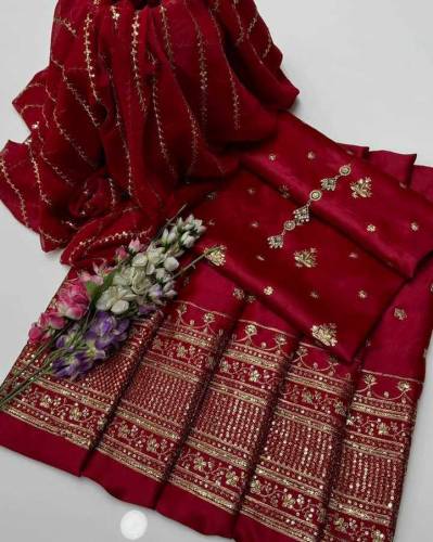 Just looking like A Waoo 3pcs fancy Tilla Embroidery 