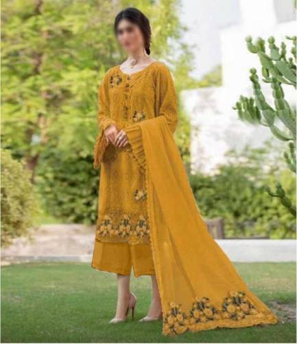 ladies 3 Pc embroided suit