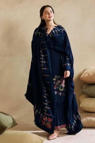 ladies 3 Pc embroided suit