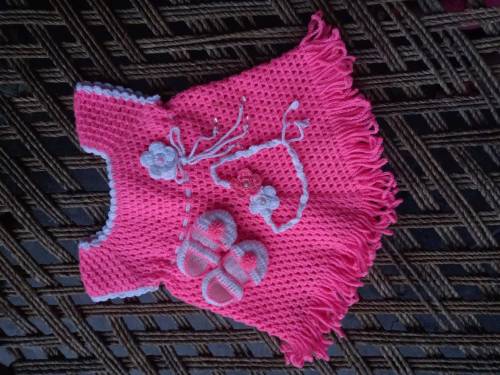 Baby girl crochet floral frok