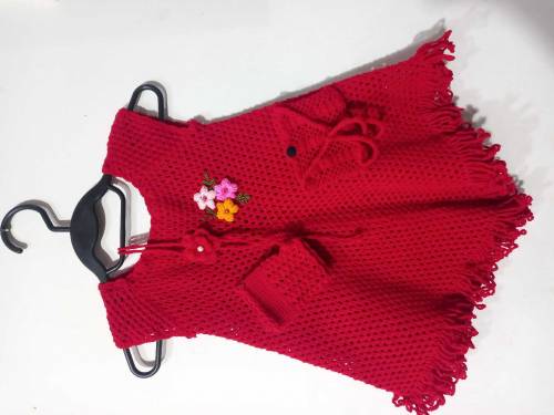 Baby girl crochet floral frok