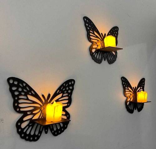 Butterfly Frame Wall Hanging ,Pack of 3