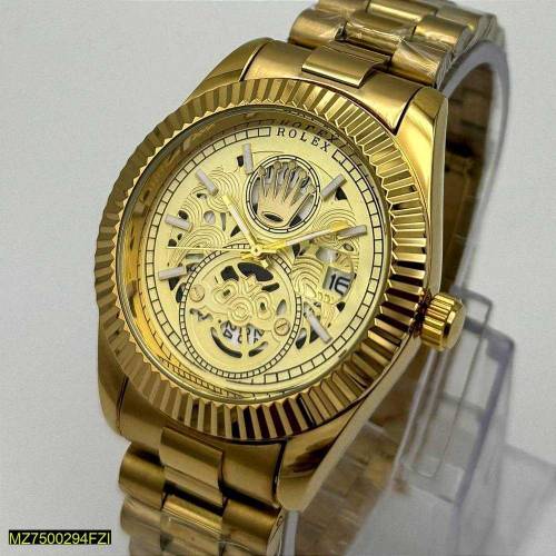 stainless steel analogue watch 