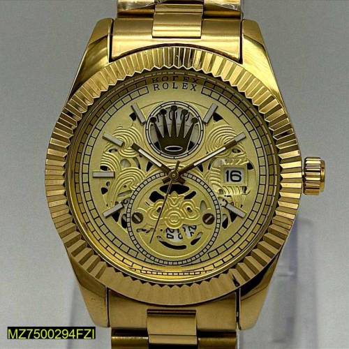 stainless steel analogue watch 