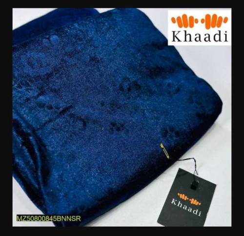 2 PCs women's velvet unstitched printed suit