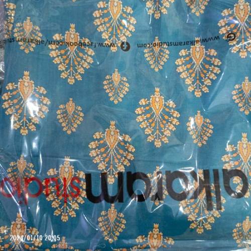 2 PC unstitched lawn  fabric for sale 