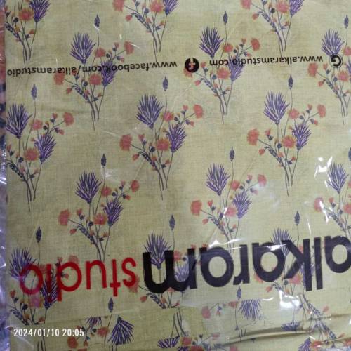 2 PC unstitched lawn  fabric for sale 