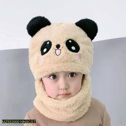 Kids Woolen Beanie And Neck Warmer Set