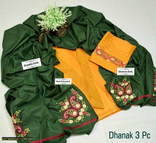 •  Fabric: Dhanak•  Shirt: Front Dhanak With Embroidered Patch•  Trous