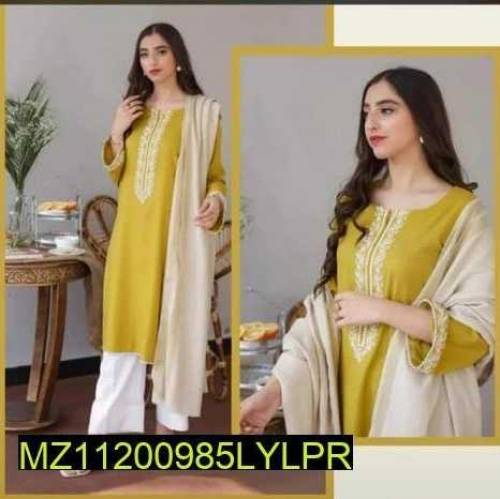 •  Fabric: Dhanak•  Shirt: Front Dhanak With Embroidered Patch•  Trous