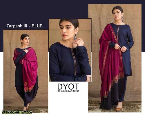 •  Fabric: Dhanak•  Shirt: Front Dhanak With Embroidered Patch•  Trous