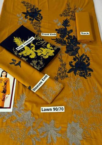 Brand Name Lime light, Lawn 2 Pcs suit