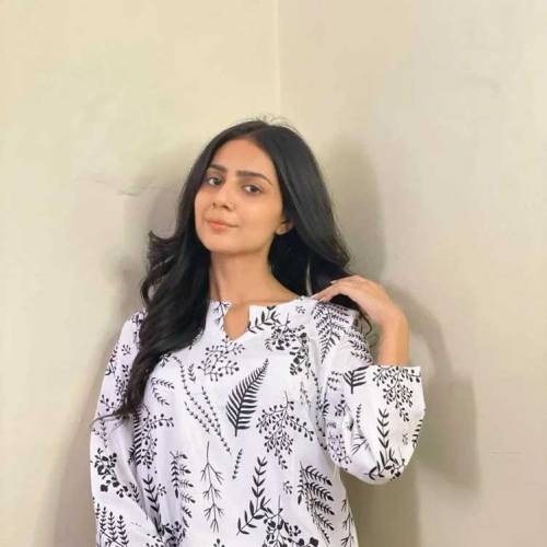 2 PCs woman stiched linen printed suit 
