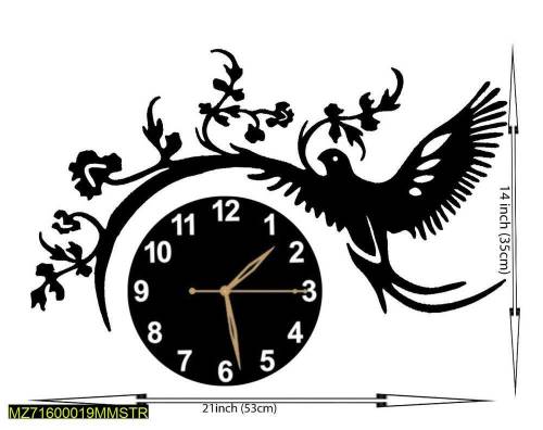 Bird Design Laminated Wall Clock 