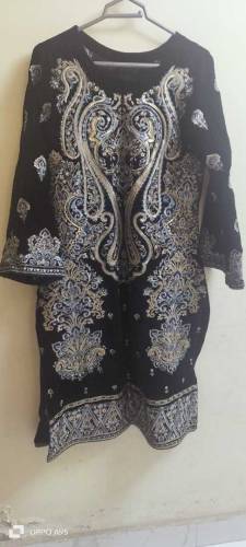 embroidered velvet suit