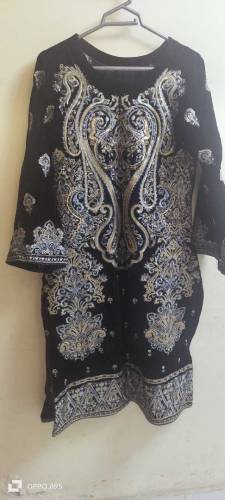 embroidered velvet suit