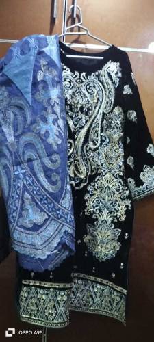 embroidered velvet suit
