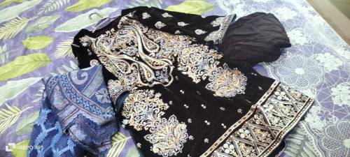embroidered velvet suit