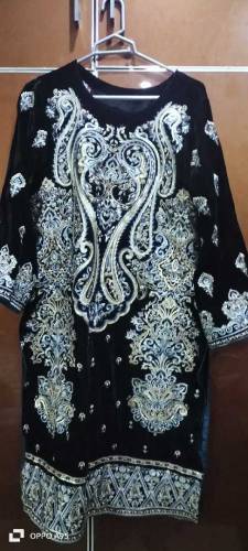 embroidered velvet suit