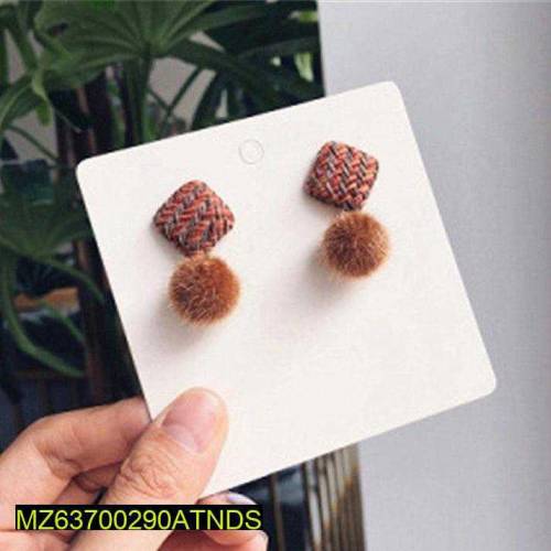 Fashion Square and Ball Shape Earrings 💖