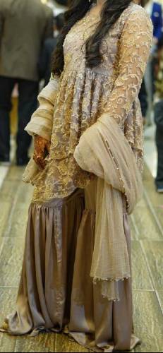 fancy dabka work dress for sell 