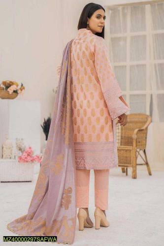 3 pcs Safwa Women Lawn Stitched Suits 