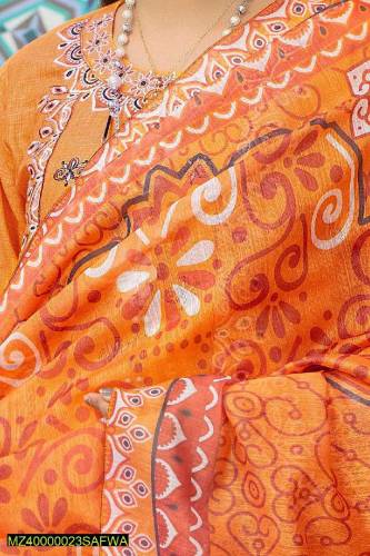 3 pcs Safwa Women Lawn Stitched Suits 