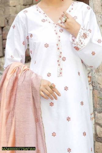 3 pcs Safwa Women Lawn Stitched Suits 