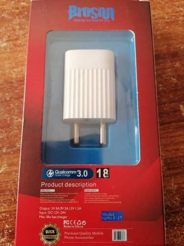 Orignal branded adapter 18 wat fast option 