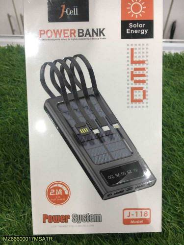 Portable 10000mah Power Bank with All In One Cable 