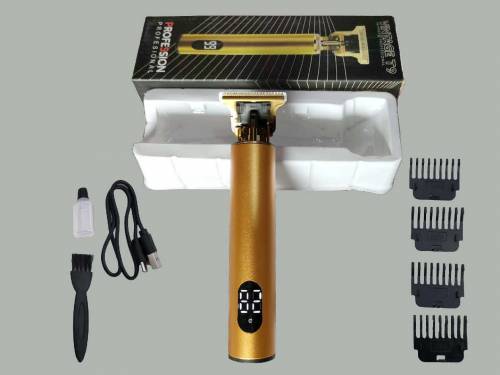 LCD 2 SPEED ADJUSTMENT VINTAGE T9 HAIR TRIMMER POWER DISPLAY - GOLD