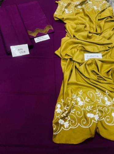 3pcs Dhanak Unstitched Suit