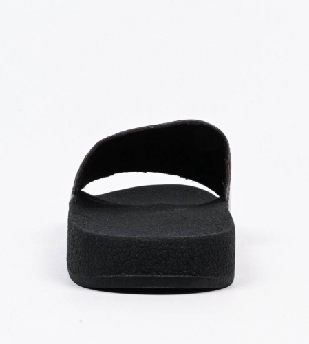 Black camel tassel slide slipper for men black