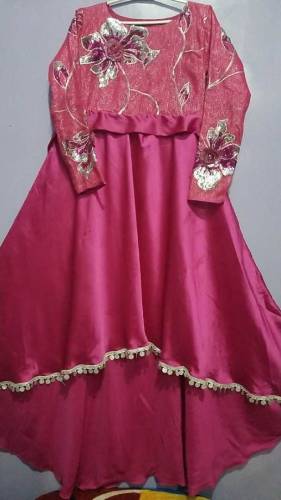 Pinkish Tail Frock 3 pc