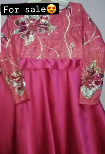Pinkish Tail Frock 3 pc