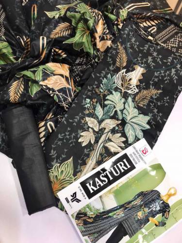 Bin Saeed Embroidered Digital Lawn 3 pc suit 