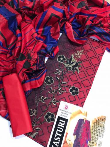 Bin Saeed Embroidered Digital Lawn 3 pc suit 